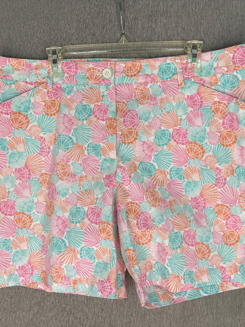 TALBOTS Multi-Color Pastel Seashell Print Chino Shorts